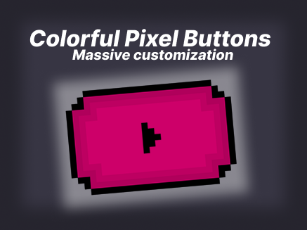 Colorful Pixel art Button pack by Matis