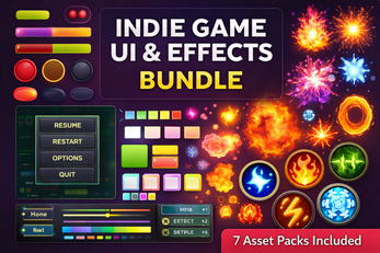 Indie Game UI & Effects Bundle by Mtomov92