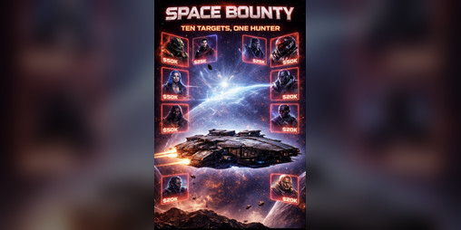Cover image for Space Bounty, Ten Targets, One Hunter