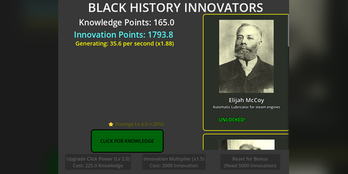 Cover image for Black History Innovators Clicker