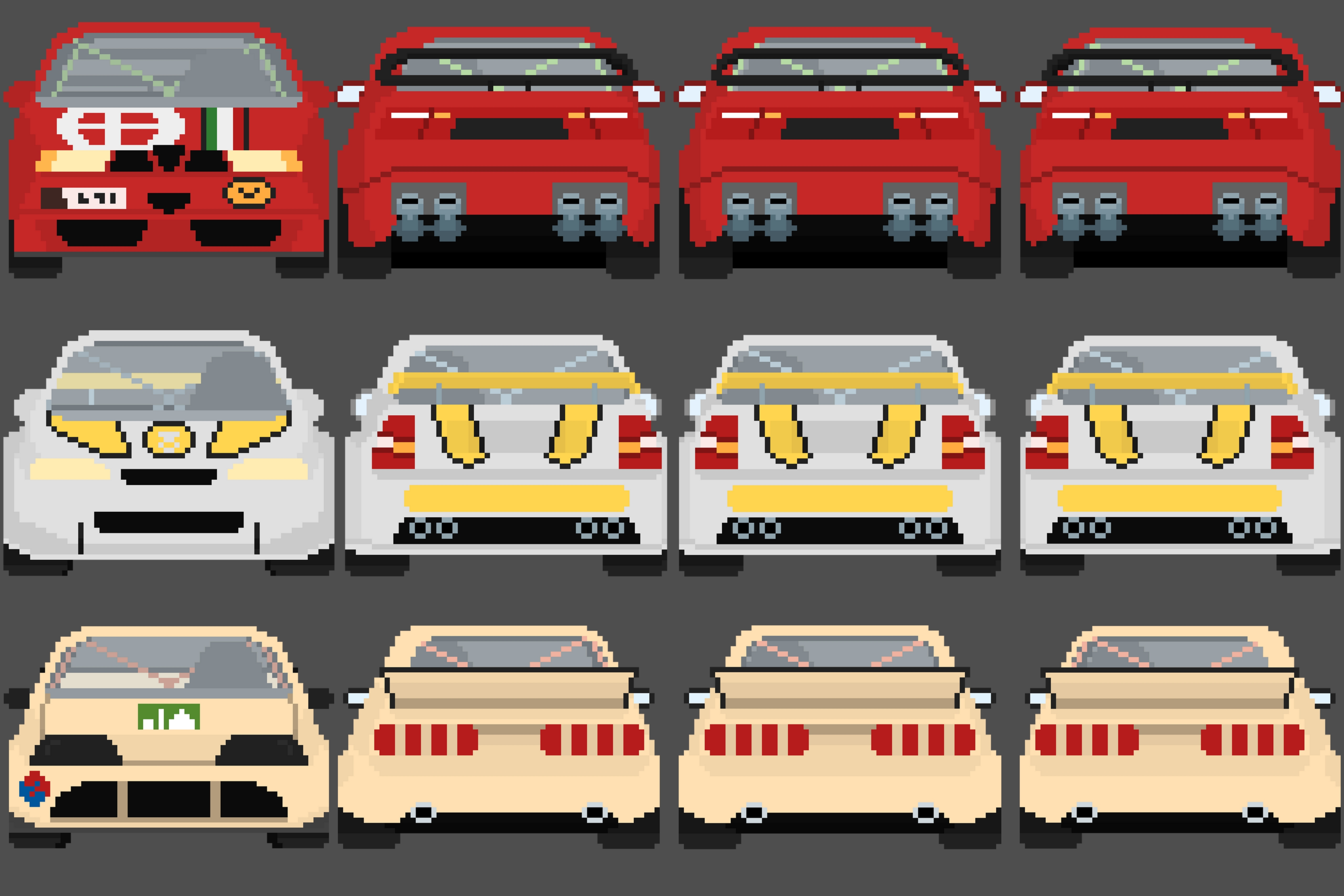 Cars Sprites Pack #10 (+6 cars animated) by Pay 'n' Sprite