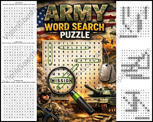 Devlog - Army Word Search Puzzle eBook – 50 Puzzles, 75 Pages with ...