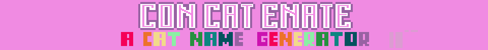 ConCatEnate- Cat Name Generator