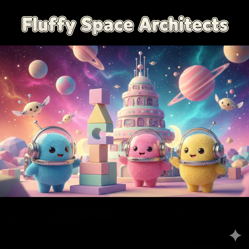 Fluffy Space Architects by senanne