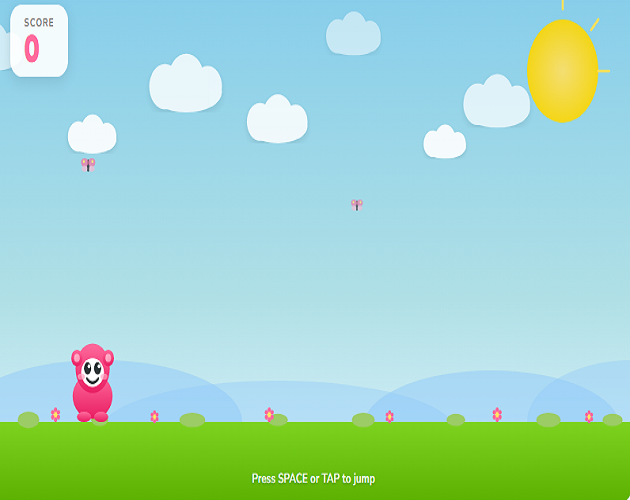 Pink Yellow Rabbit Game Jumping Pink Bunny by Gamesalott