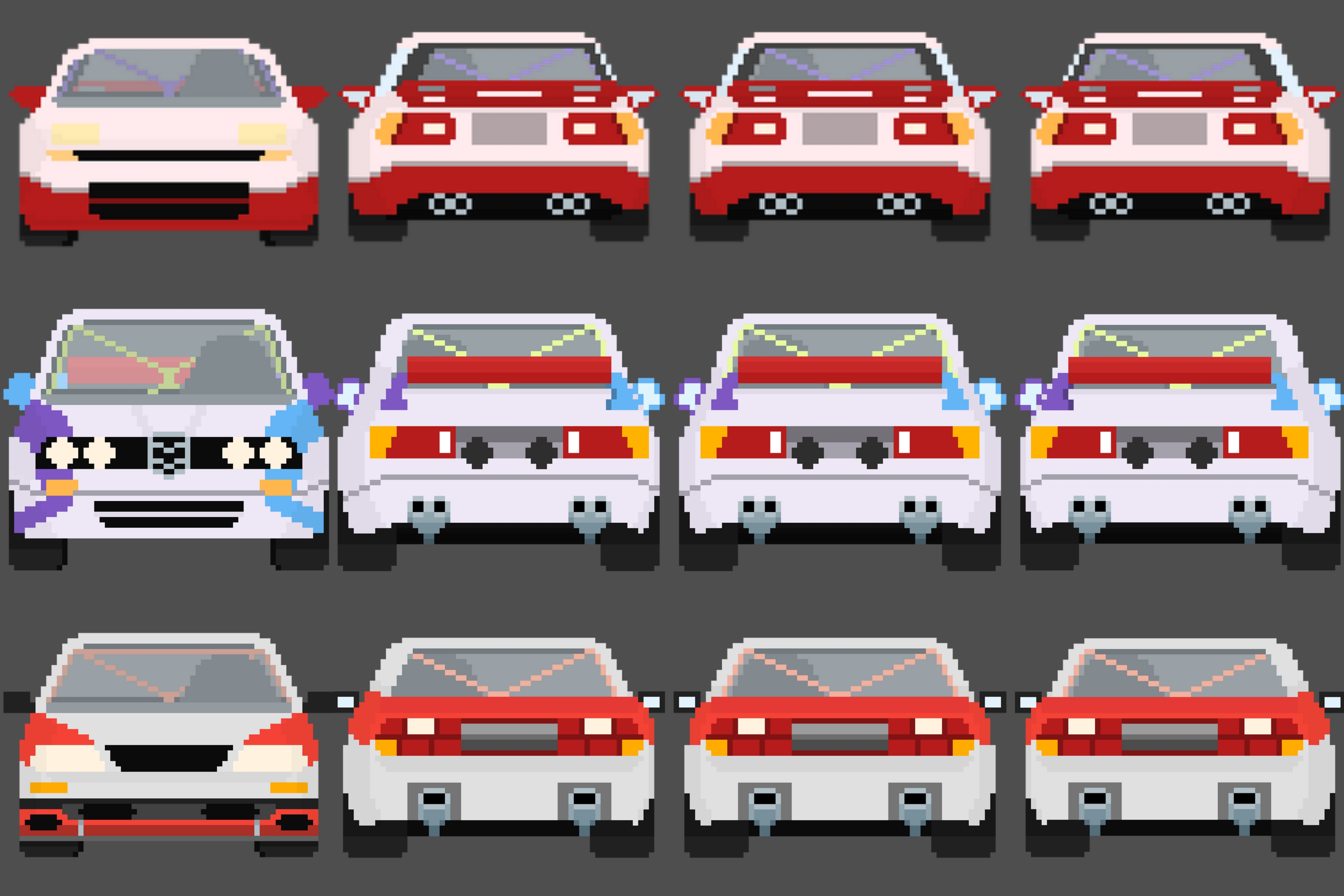 Cars Sprites Pack #10 (+6 cars animated) by Pay 'n' Sprite
