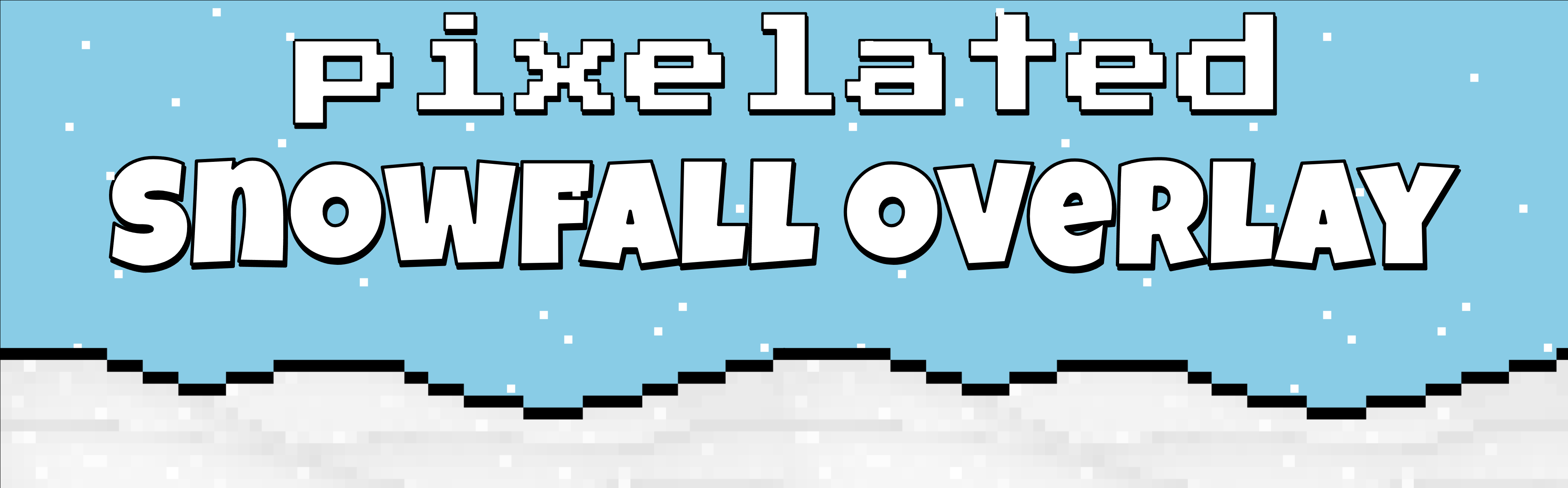 Pixelated Snowfall Overlay