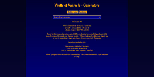 Cover image for Vaults of Vaarn 1e ~ Generators