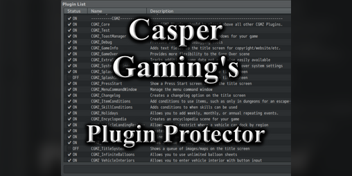 Cover image for Casper Gaming's Plugin Protector [MZ/MV]