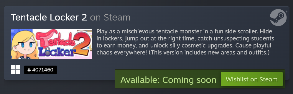 Steam Page now Up!