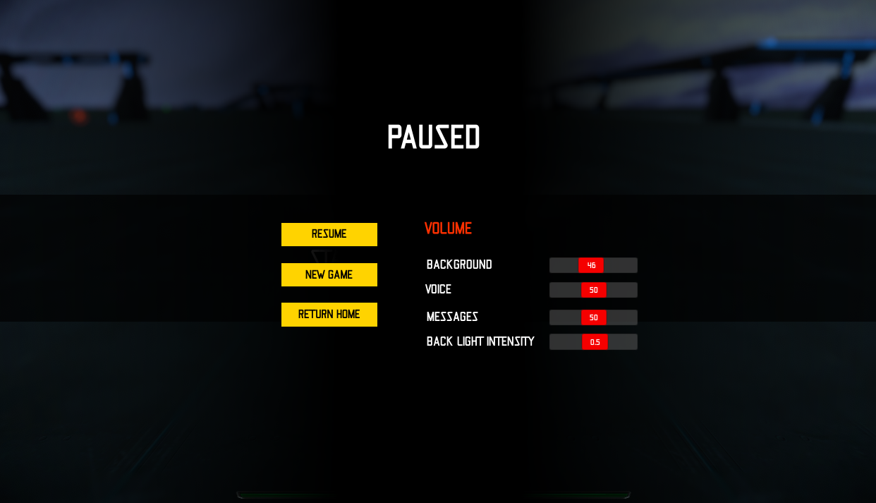 Some settings in pause menu