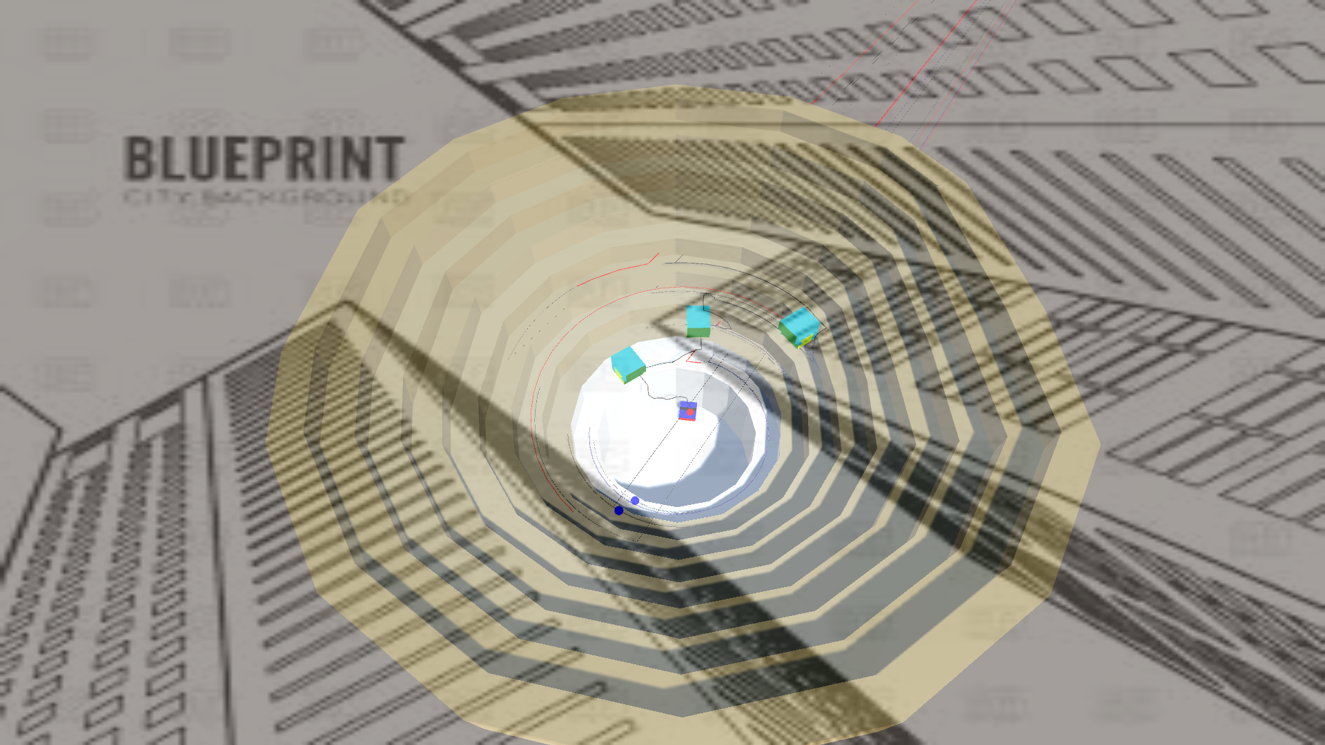 Elevator Action(remake using Julie Mehretu's work)