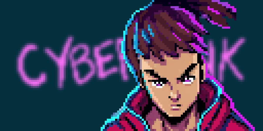 Reaver Pixel Cyberpunk Character: Ion Reaver by chierit
