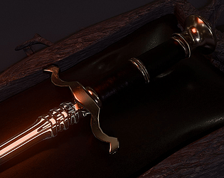 Fantasy Dagger - 3D