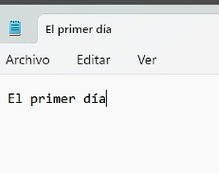 El primer día
