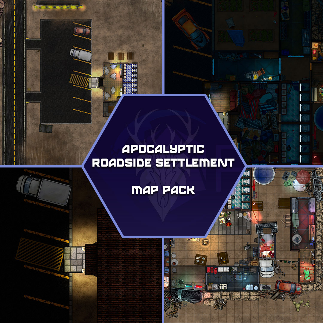 Apocalyptic Roadside Settlement - Map Pack by WendigoWorkshop