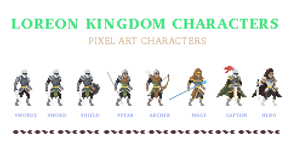 Pixel Art Characters - Rural pack, 2D Characters