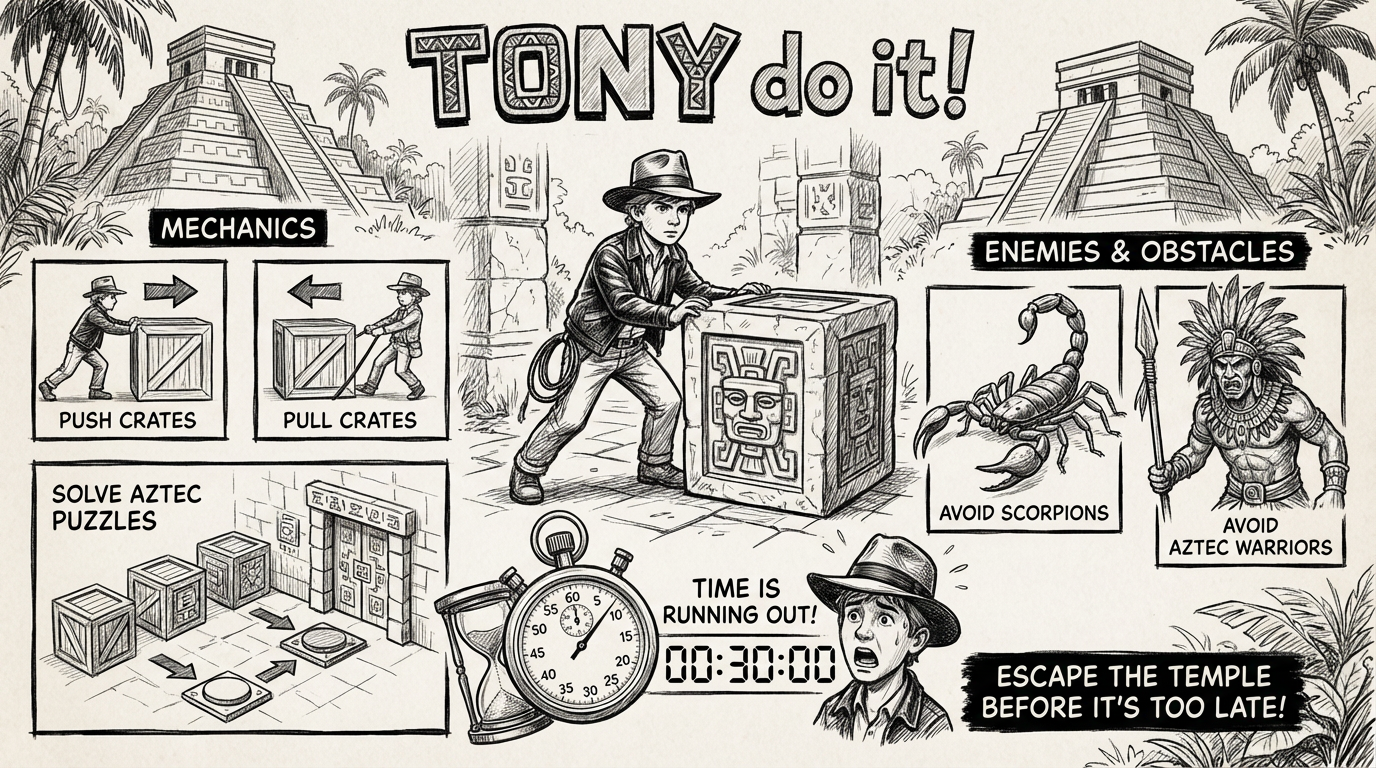 Tony do it! Atari XL/XE by Monochrome Productions