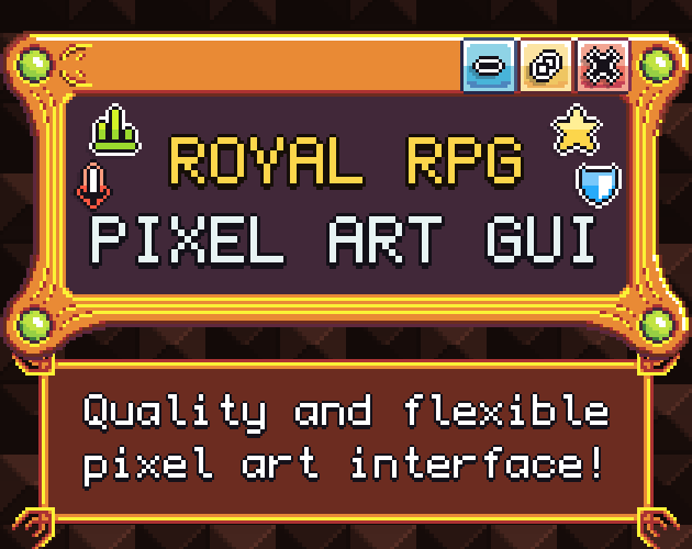 Royal RPG Pixel Art GUI by unTied Games