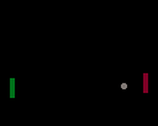 Basic Pong game screenshot