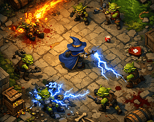 Top down shooter game screenshot
