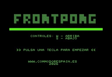 FrontPong (Commodore Pet)