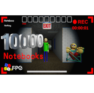 Cover image for Baldi's Basics with 1000-10000 Notebooks!