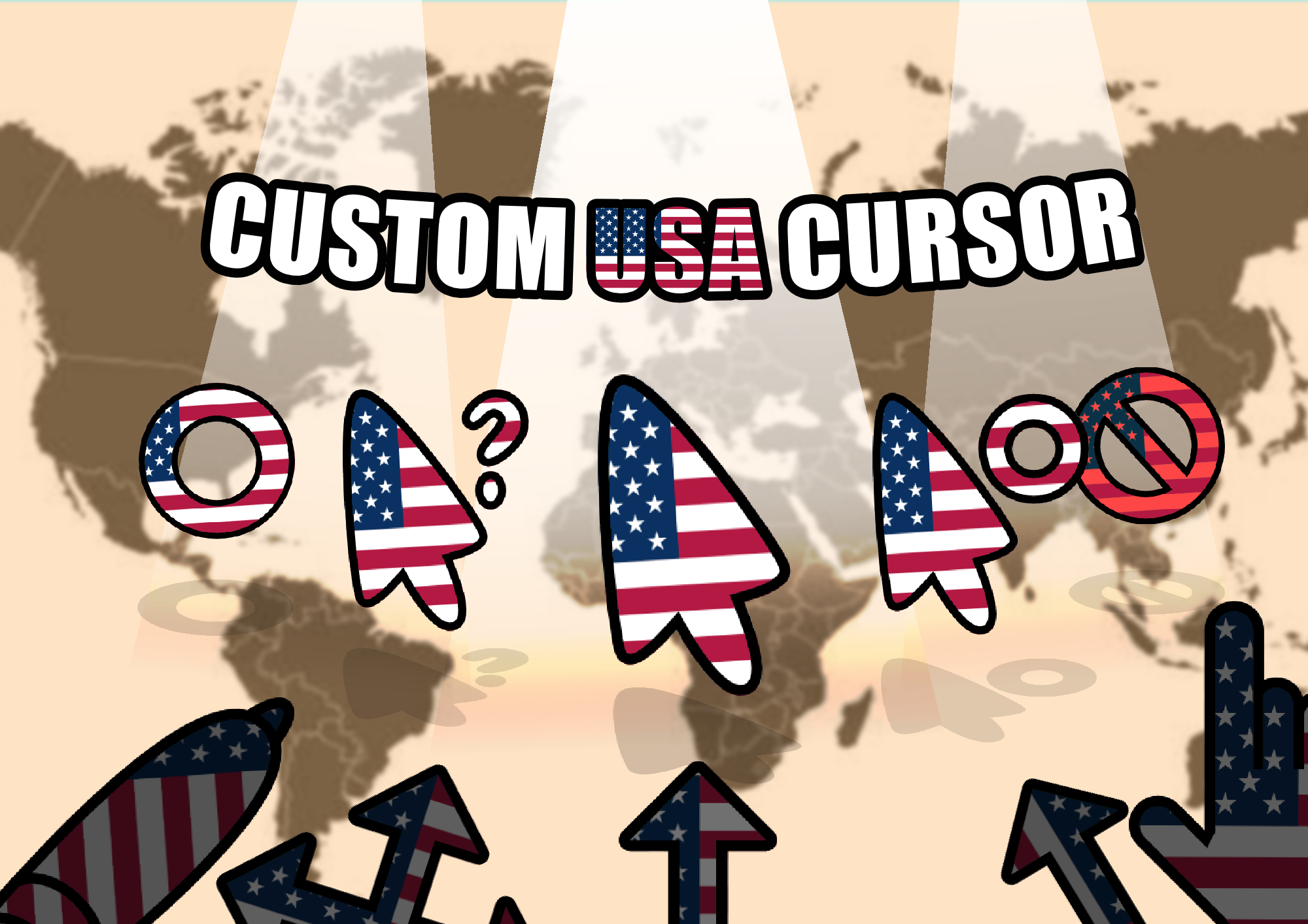 Custom USA Cursor – 17 All Windows States by PixelGoblinForge