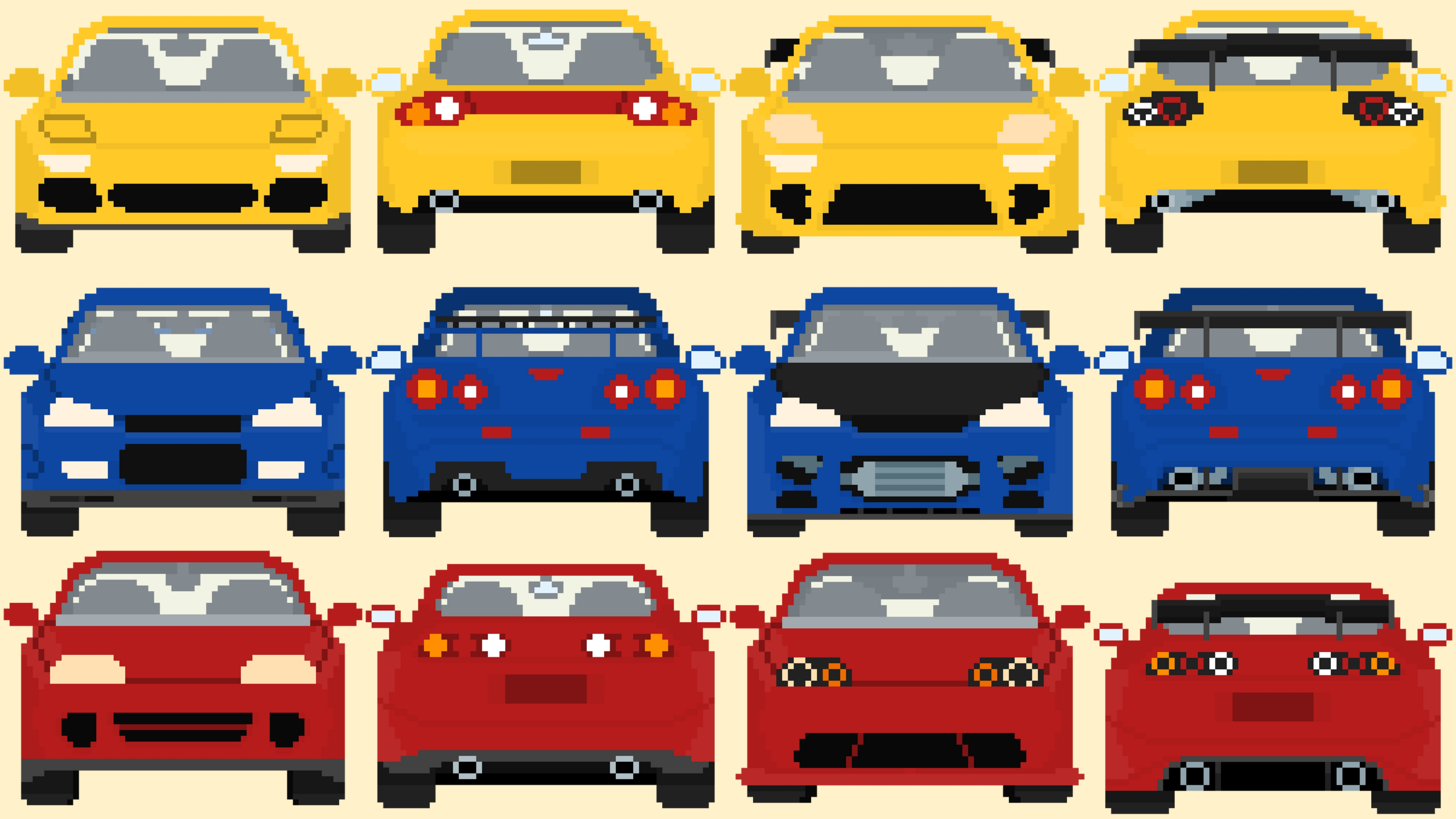 Cars Sprites Pack #12 (+3 cars animated) by Pay 'n' Sprite