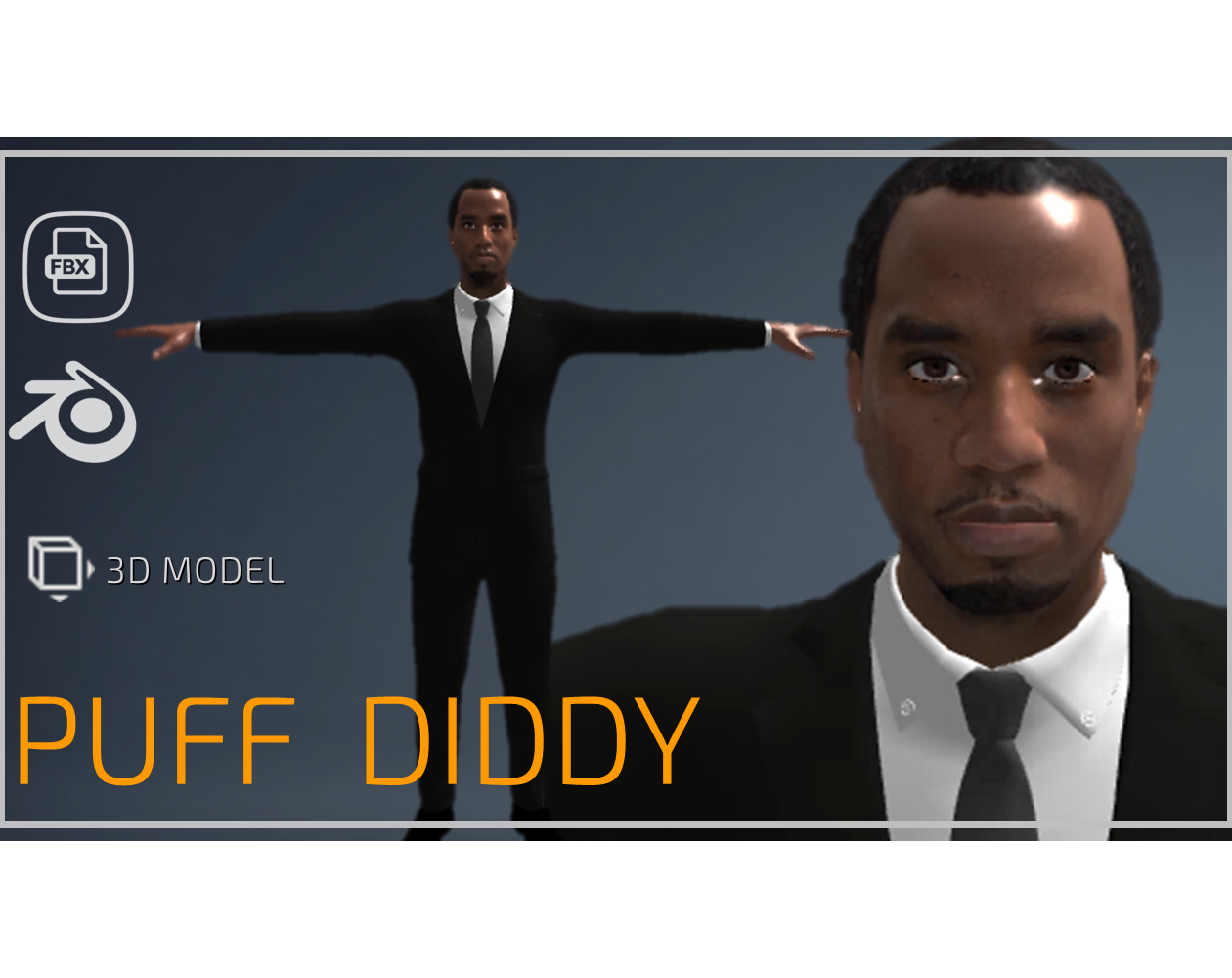 Puff Diddy 3d Model by nilefox717