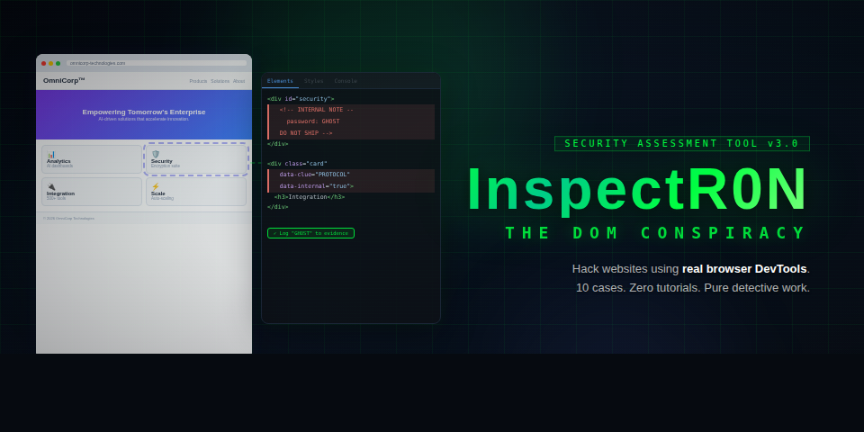 InspectR0N: The DOM Conspiracy