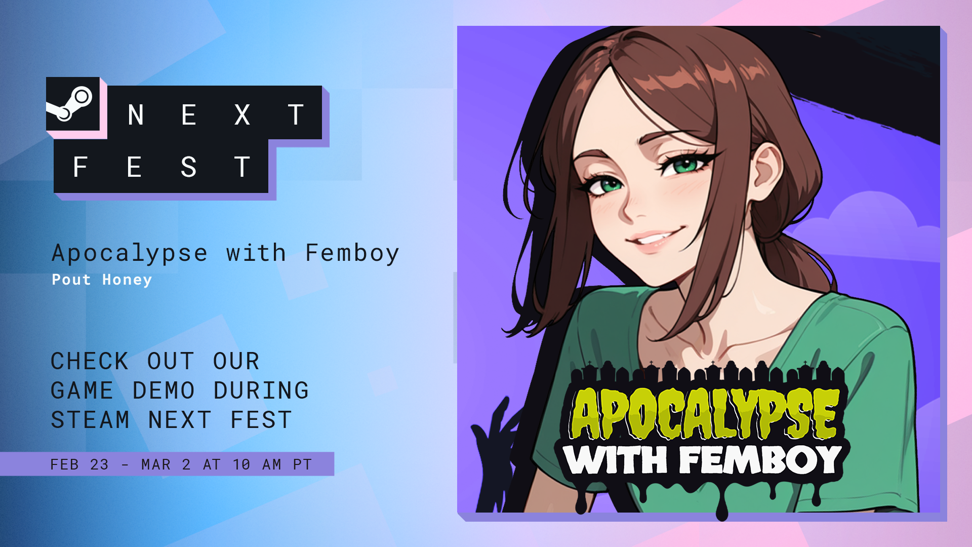 Supporting Fellow Indie Femboy Dev During Steam Pout Honey And Their SDMGzX 
