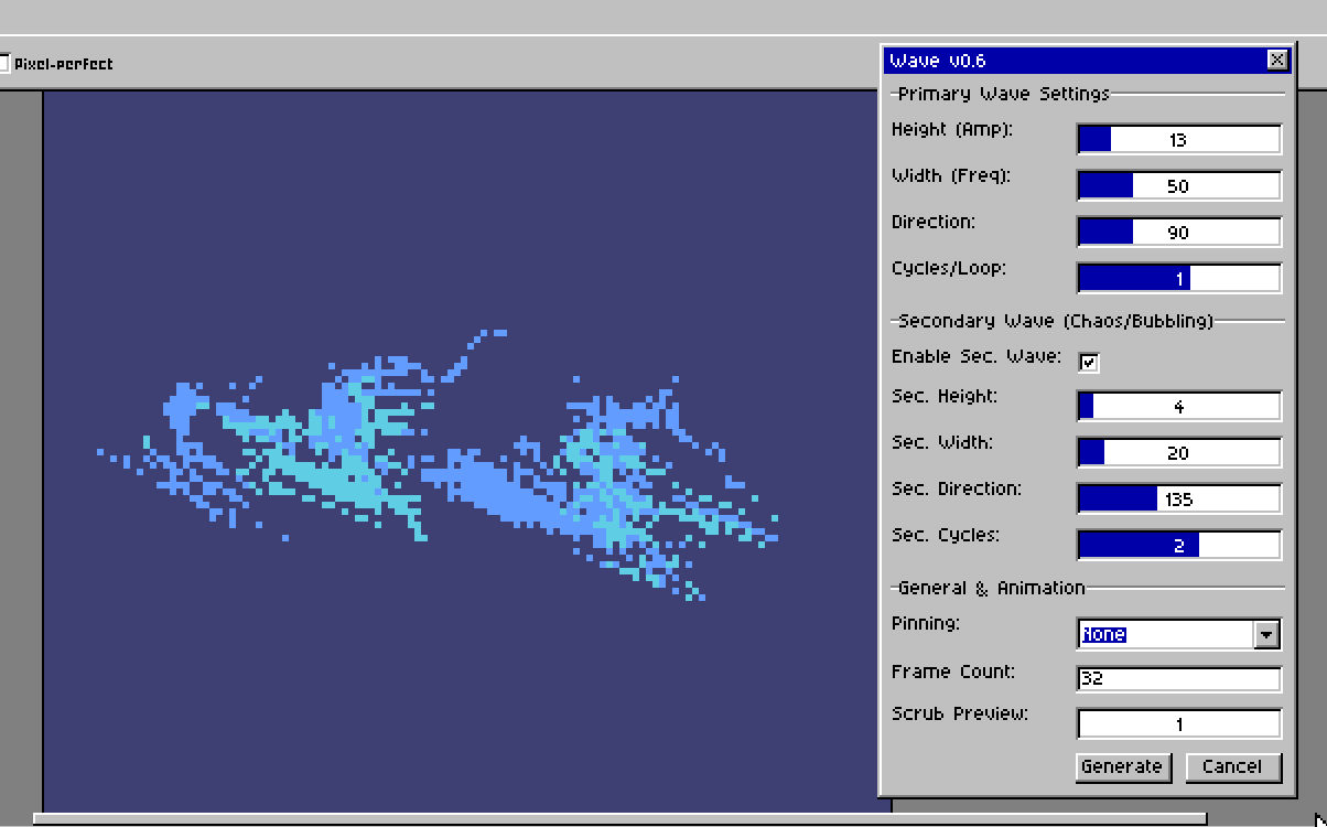 Wave Script for Aseprite by kinjeno
