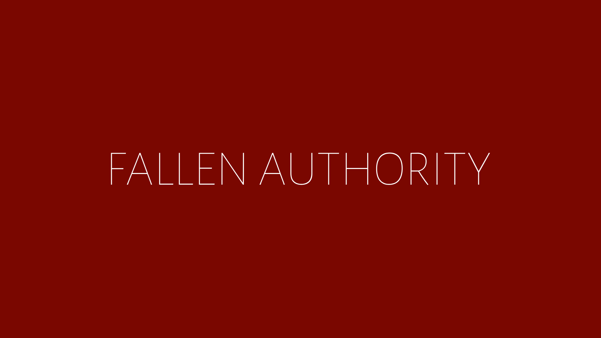 Fallen Authority