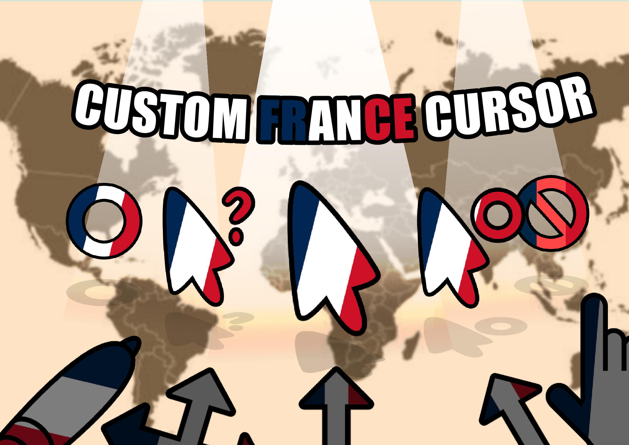 Custom France Cursor – 17 All Windows States by PixelGoblinForge