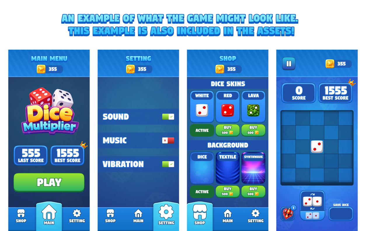UI DESIGN GAME: Dice Multiplier by Kraupin - UI Designer
