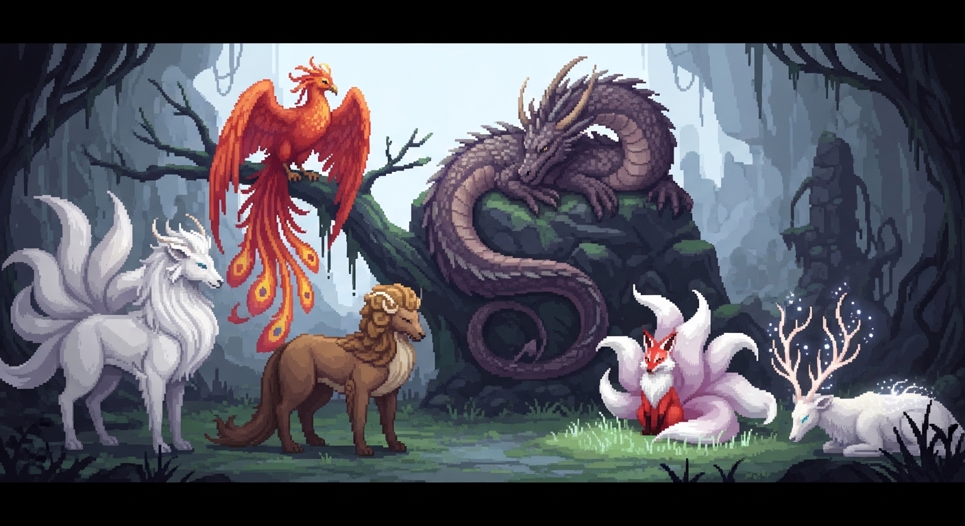 Pixel Mythic Creatures – Idle Animations