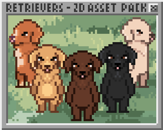 Retrievers - Animated Pixel Dogs by pixelmia