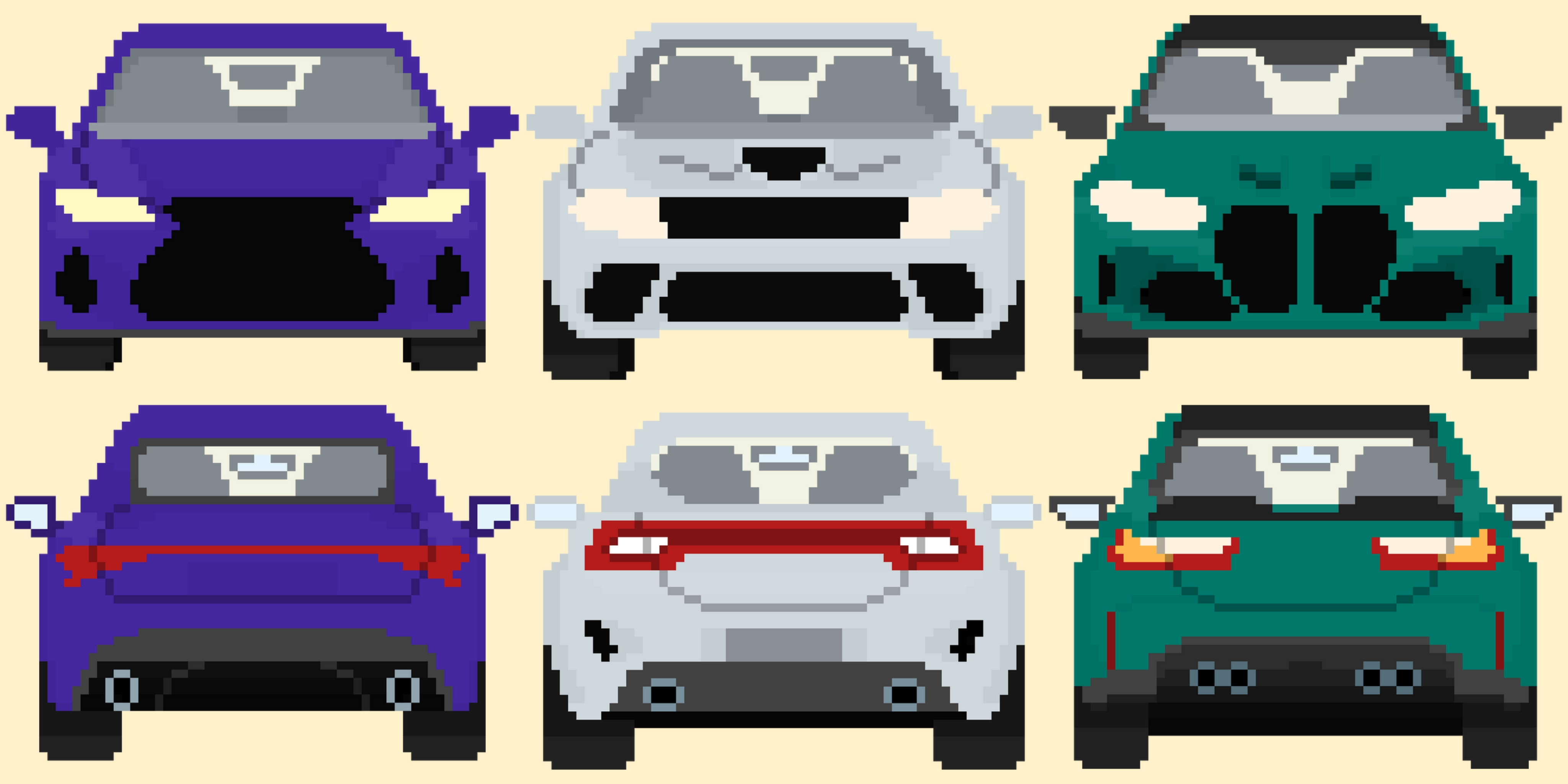 Cars Sprites Pack #14 (+3 cars animated) by Pay 'n' Sprite