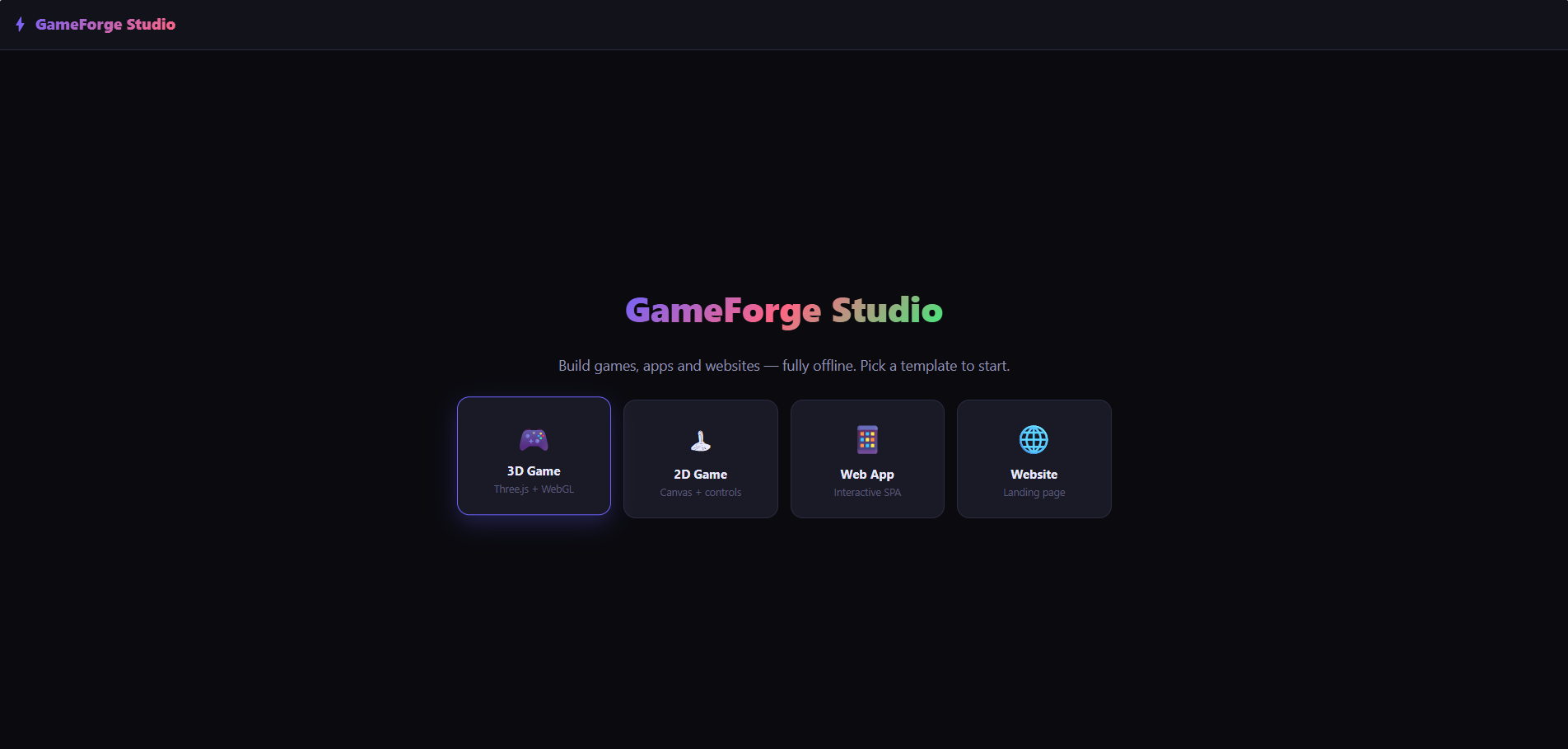 Game / App / Website Maker AI Prototype / Dev tools: Working ...