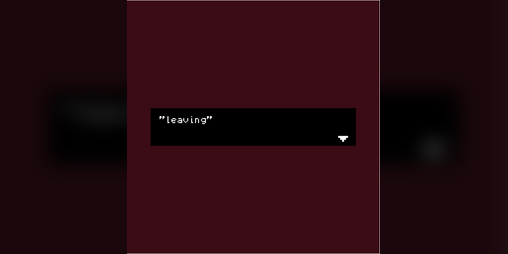 Cover image for "leaving"