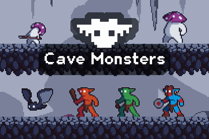 Cave Monster Game Sprites Pixel Art by Free Game Assets (GUI, Sprite ...
