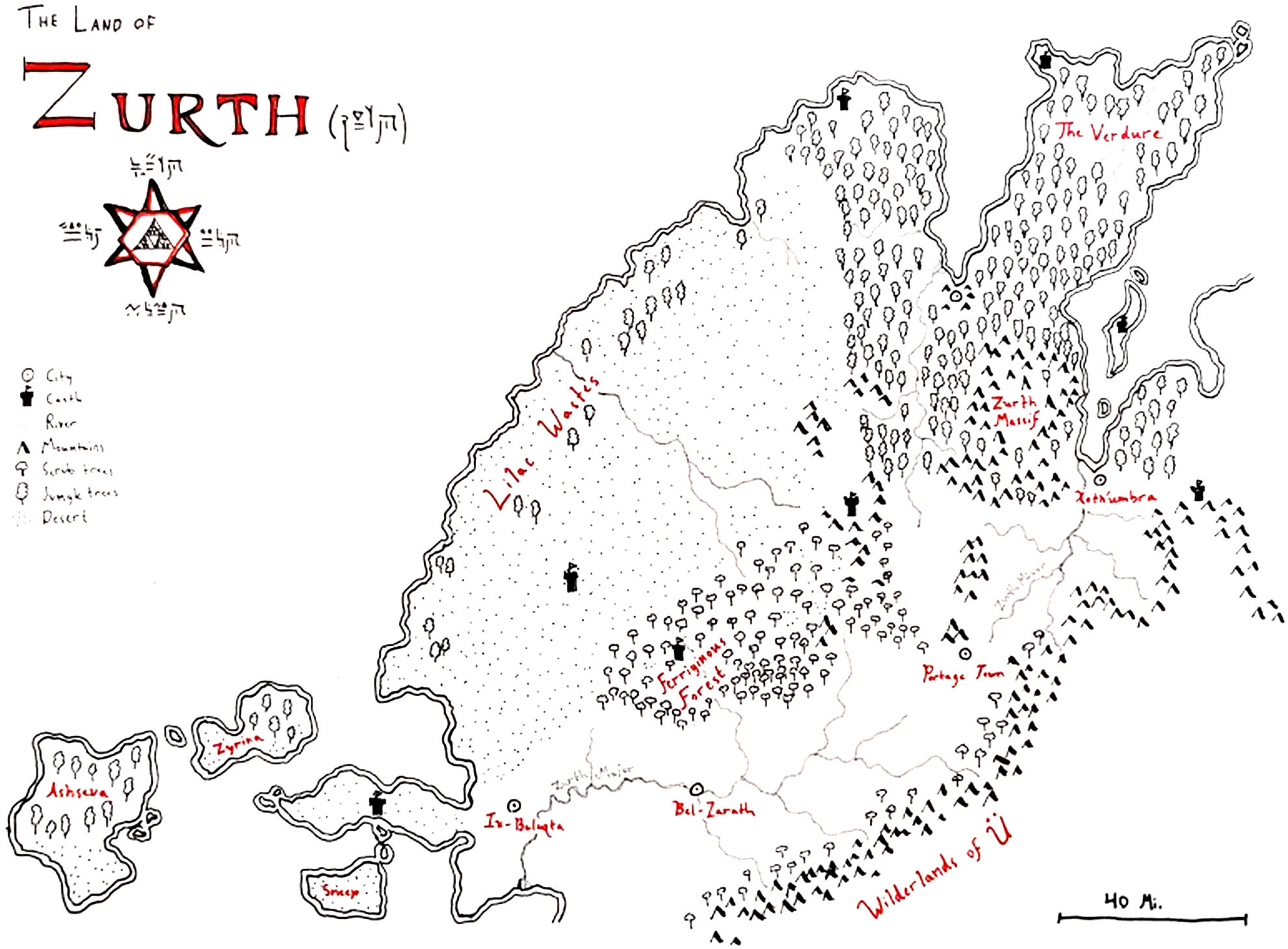 Cover image for The Land of Zurth: An Antarctic Hexcrawl