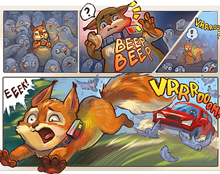 Nuts & Furrious: Signal Jam!!! game screenshot