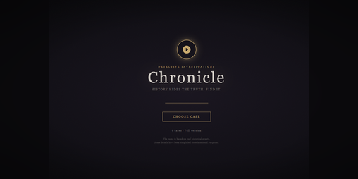 Cover image for Chronicle — Historical Investigations (Demo)