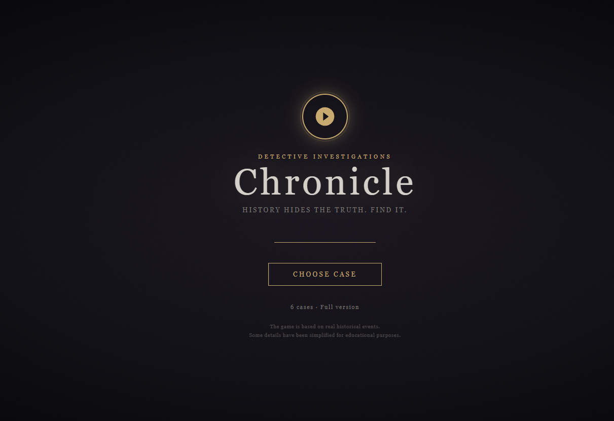 Chronicle — Historical Investigations (Demo)