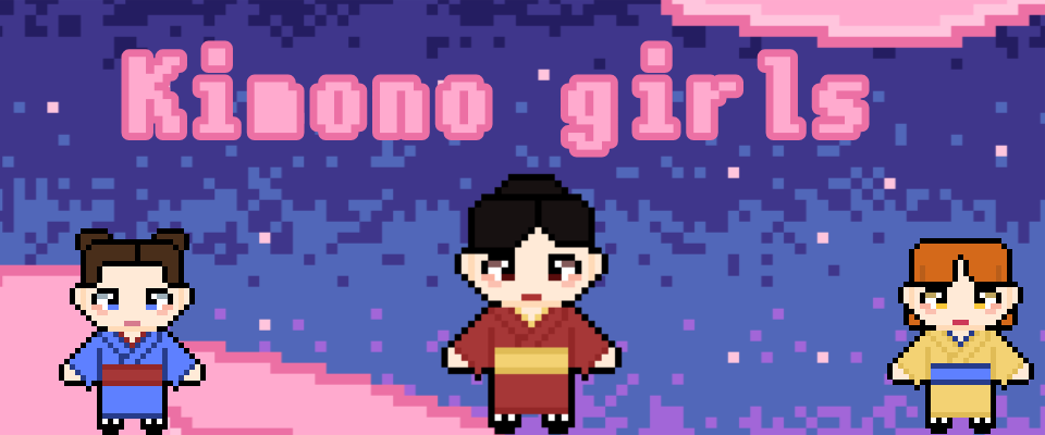 kimono girls character sprite