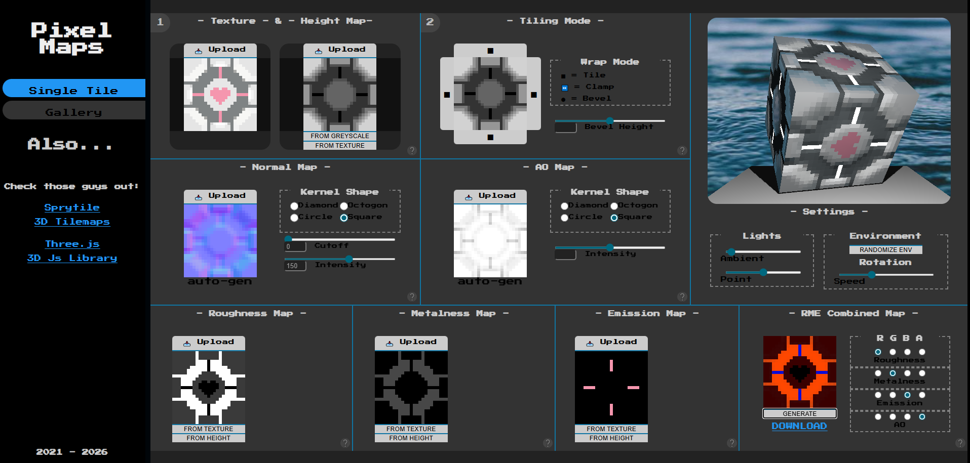 Pixel Art PBR Maps Generator