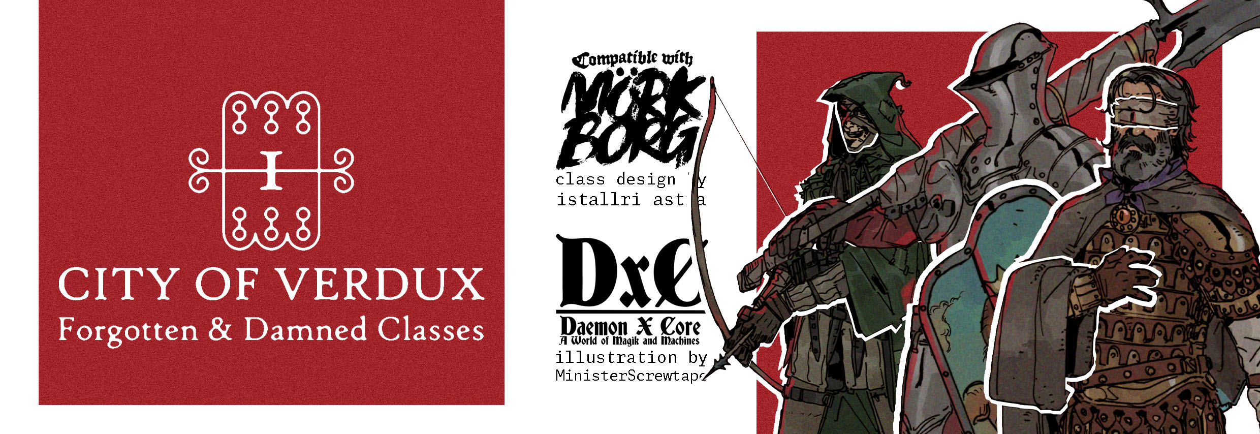 CITY OF VERDUX | Forgotten & Damned Classes for Mörk Borg