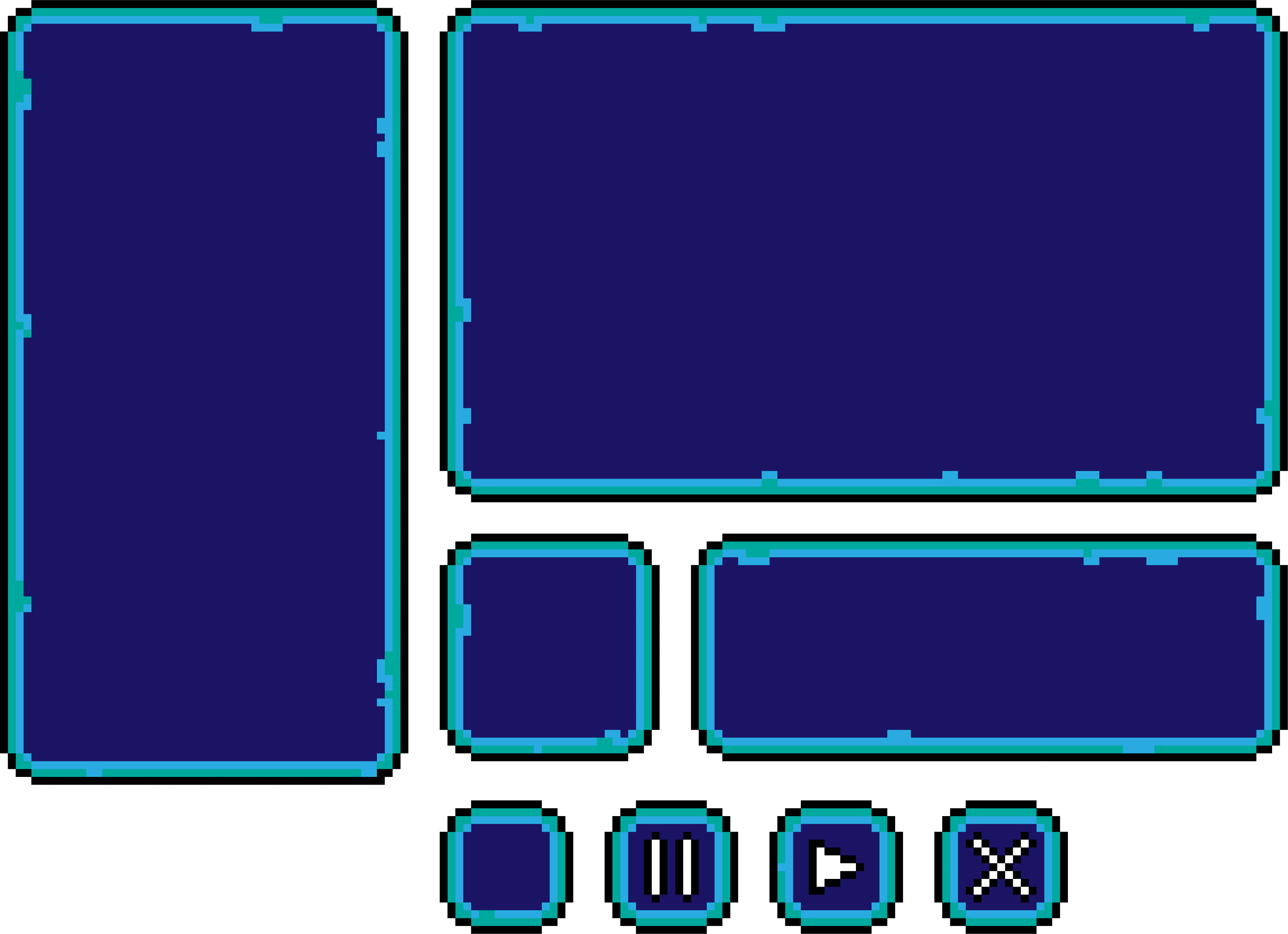 Even More Pixel Menu Boxes + Buttons by Runica
